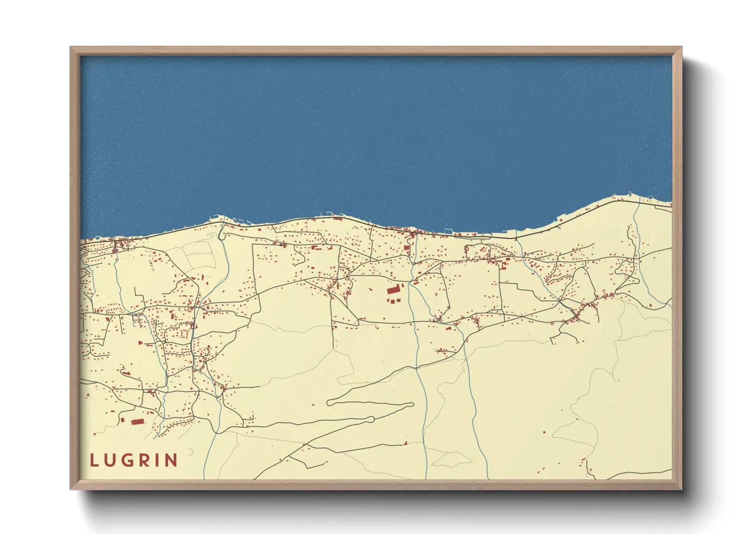 Une affiche de carte sur Lugrin