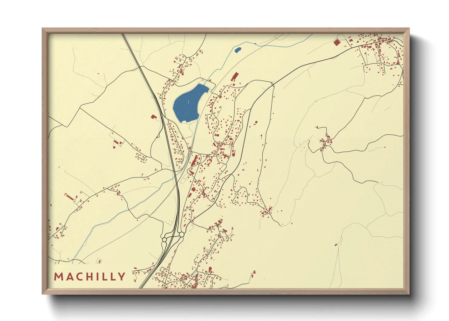 Une affiche de carte sur Machilly