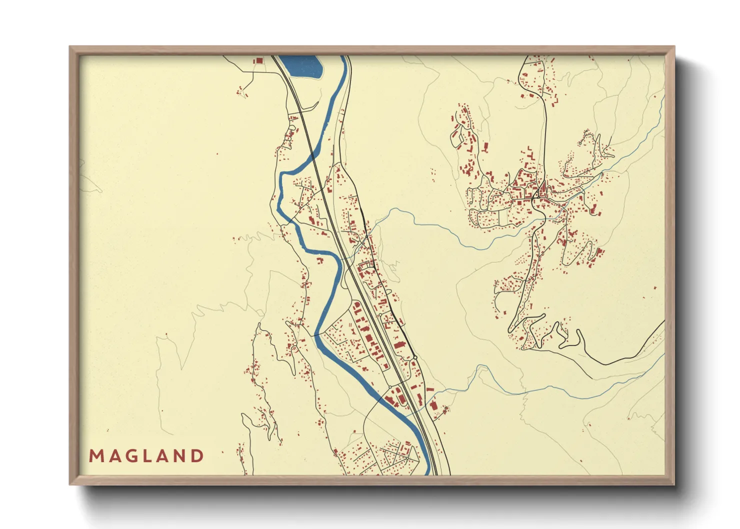 Une affiche de carte sur Magland