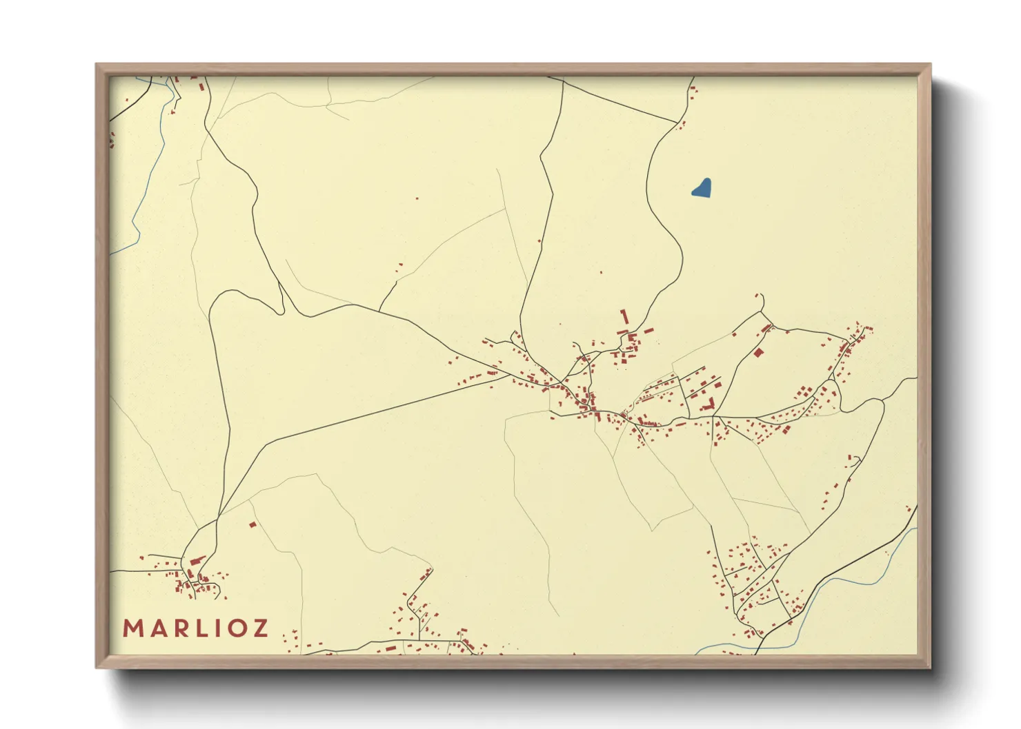 Une affiche de carte sur Marlioz