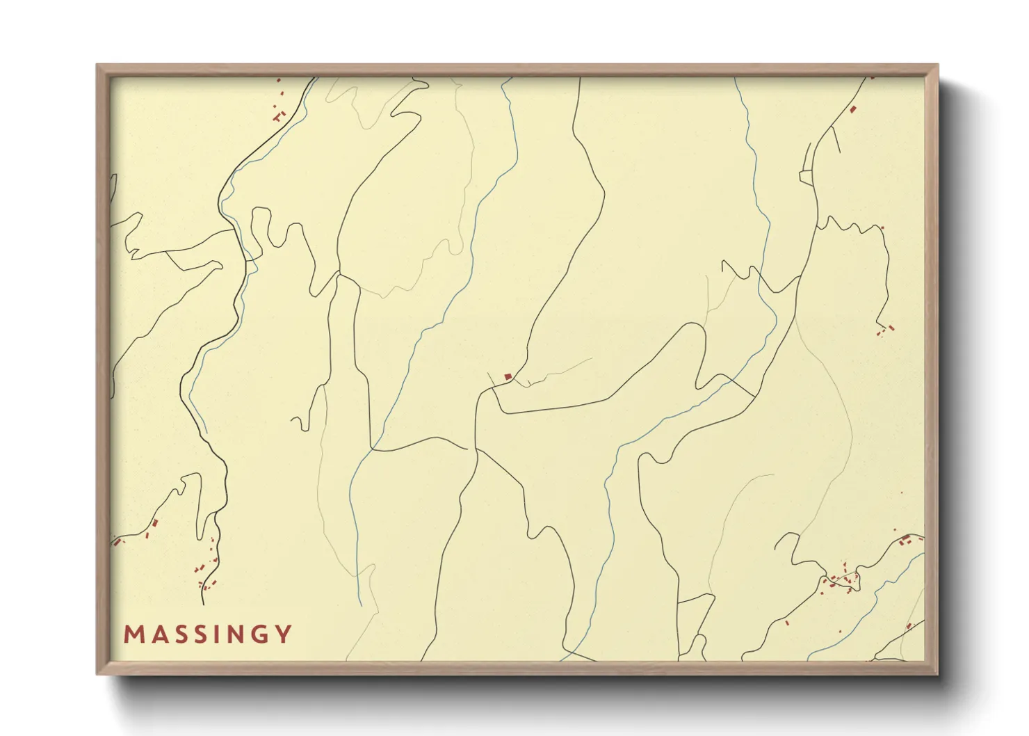 Une affiche de carte sur Massingy