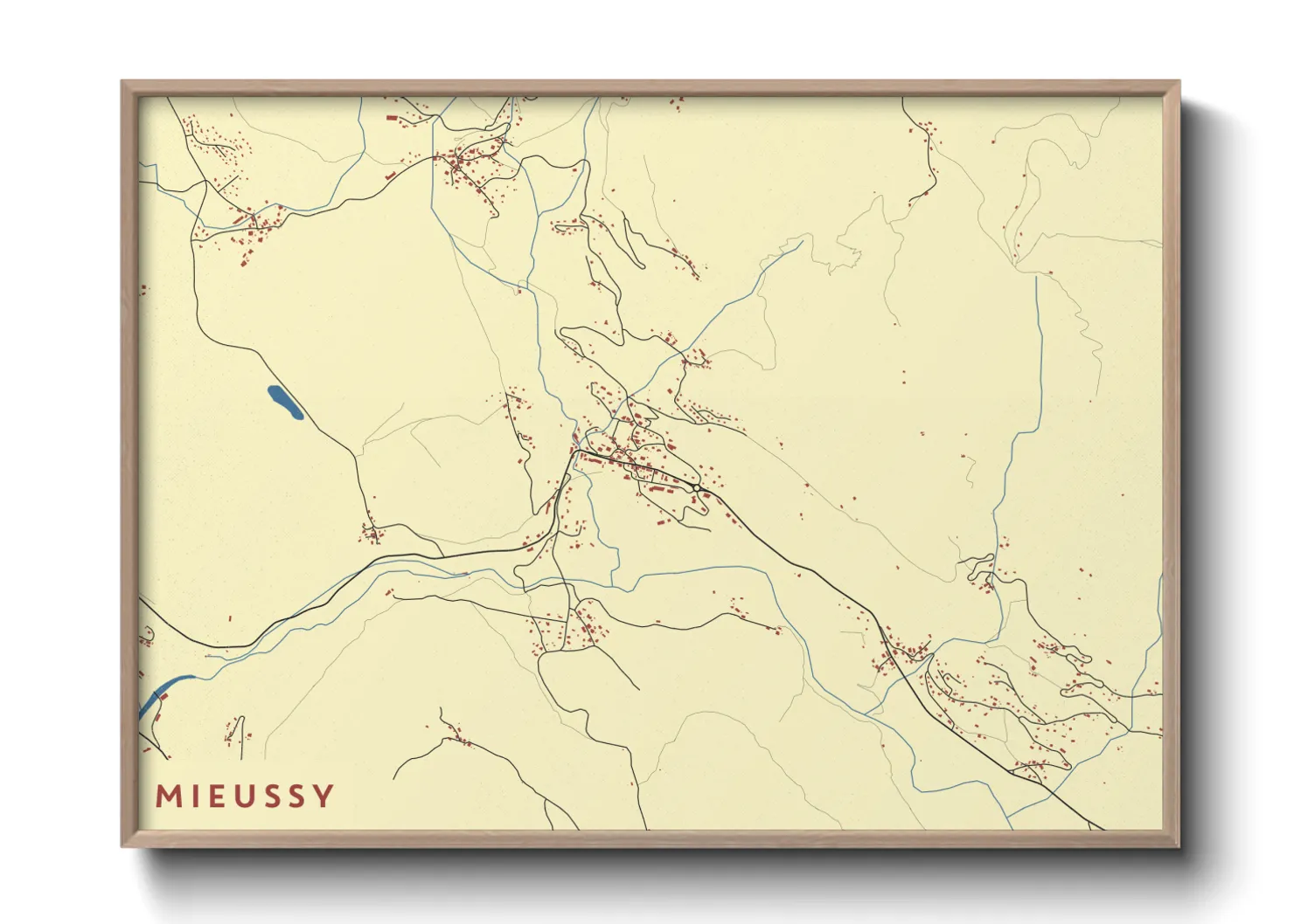 Une affiche de carte sur Mieussy