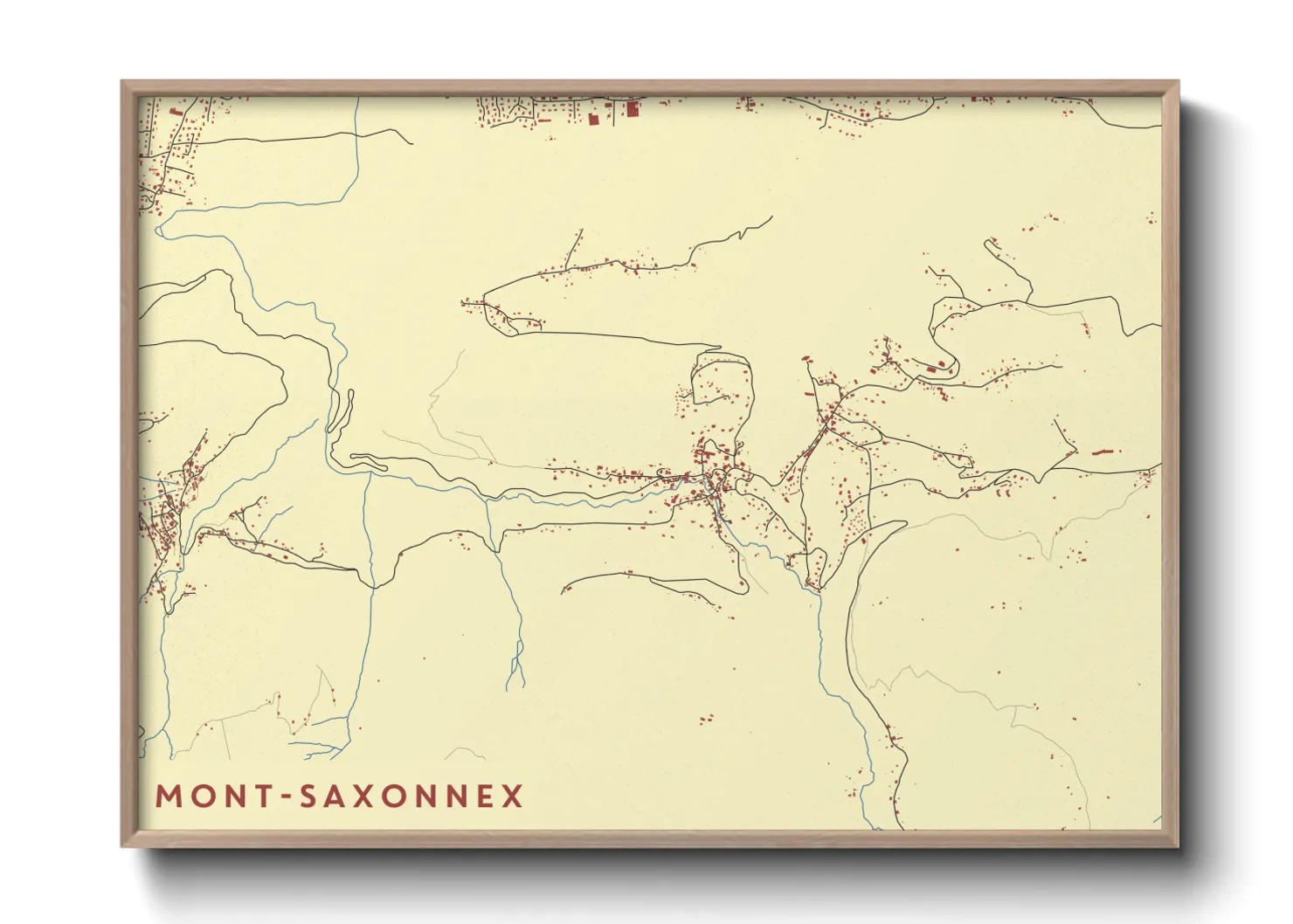 Une affiche de carte sur Mont-Saxonnex