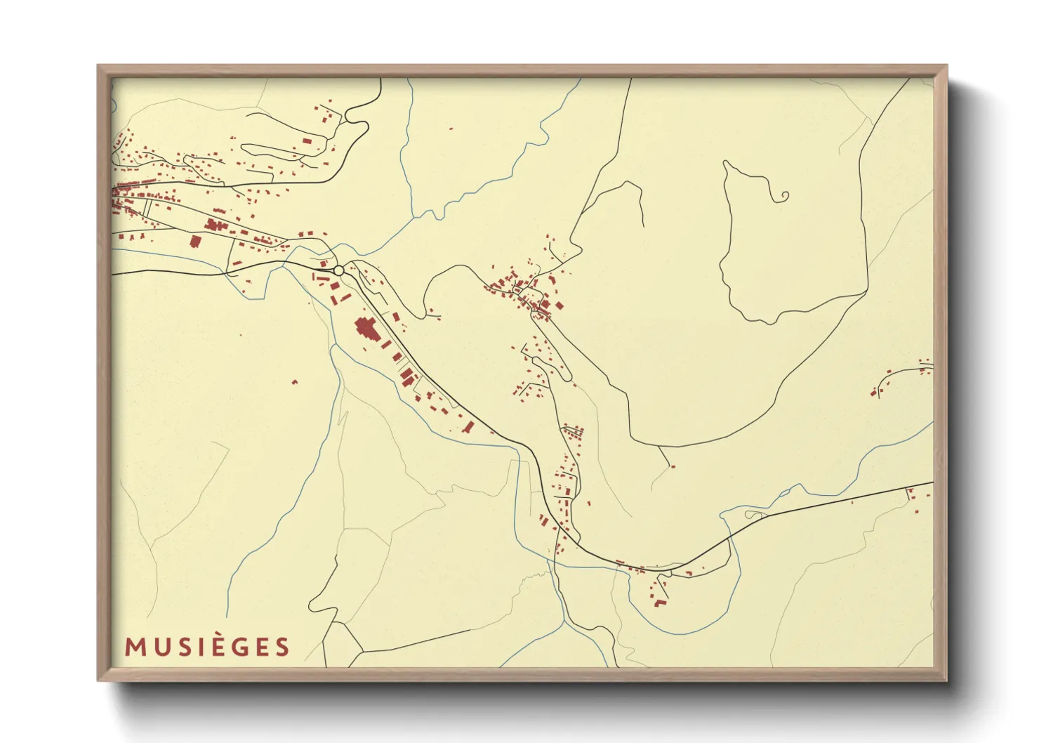 Une affiche de carte sur Musièges