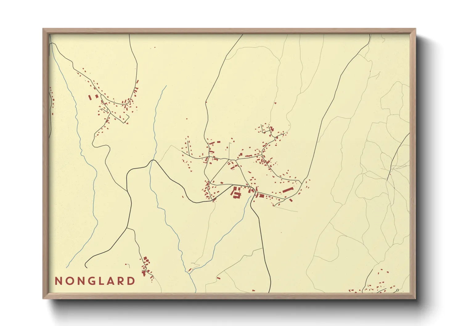 Une affiche de carte sur Nonglard