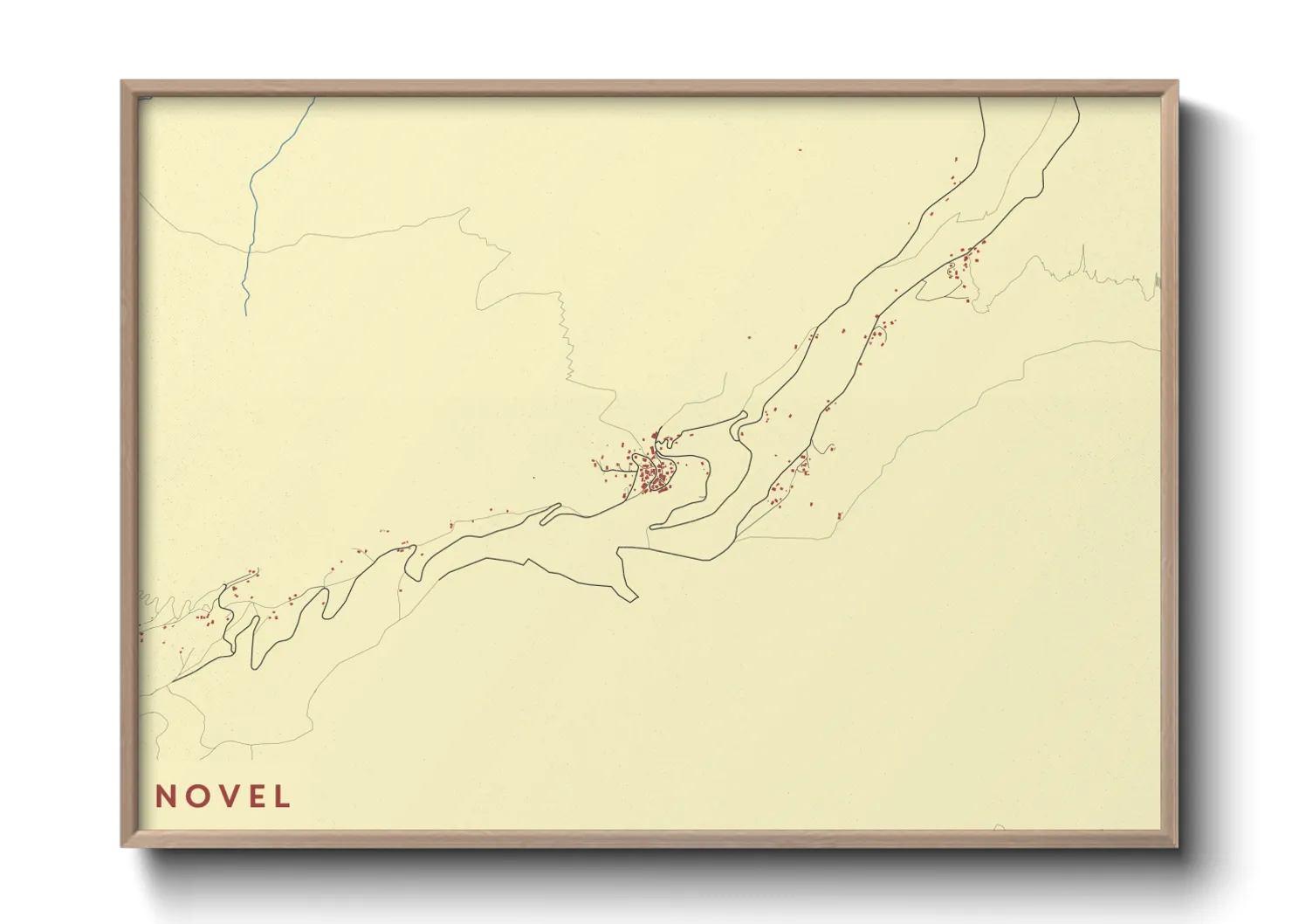 Une affiche de carte sur Novel