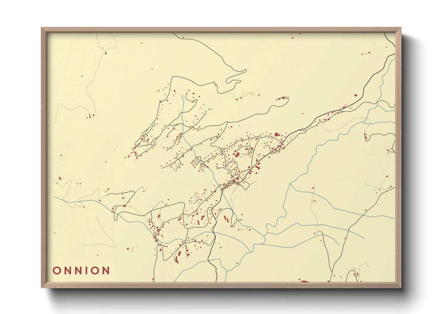 Une affiche de carte sur Onnion