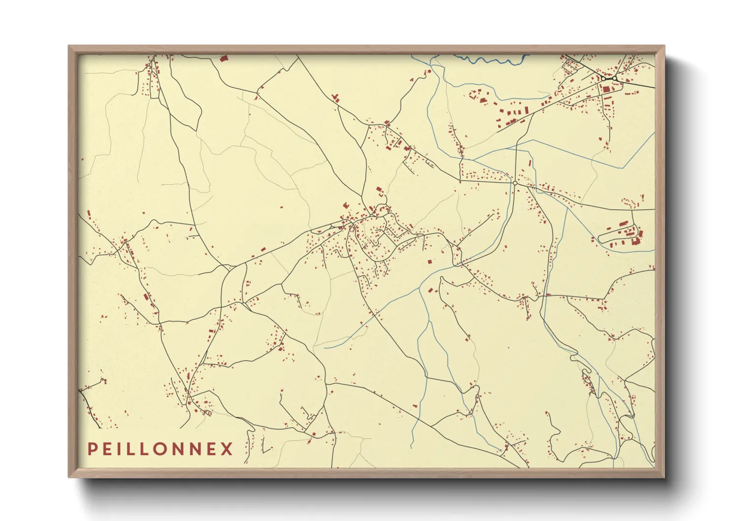 Une affiche de carte sur Peillonnex