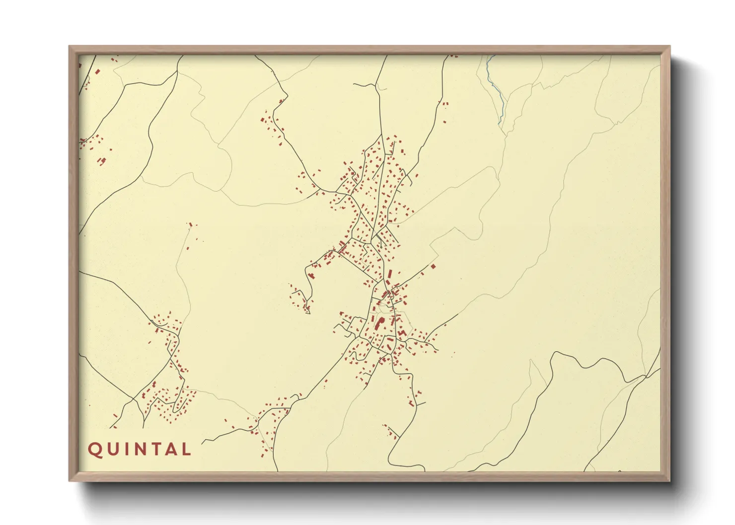 Une affiche de carte sur Quintal