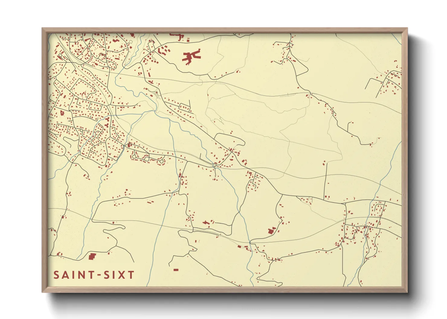 Une affiche de carte sur Saint-Sixt