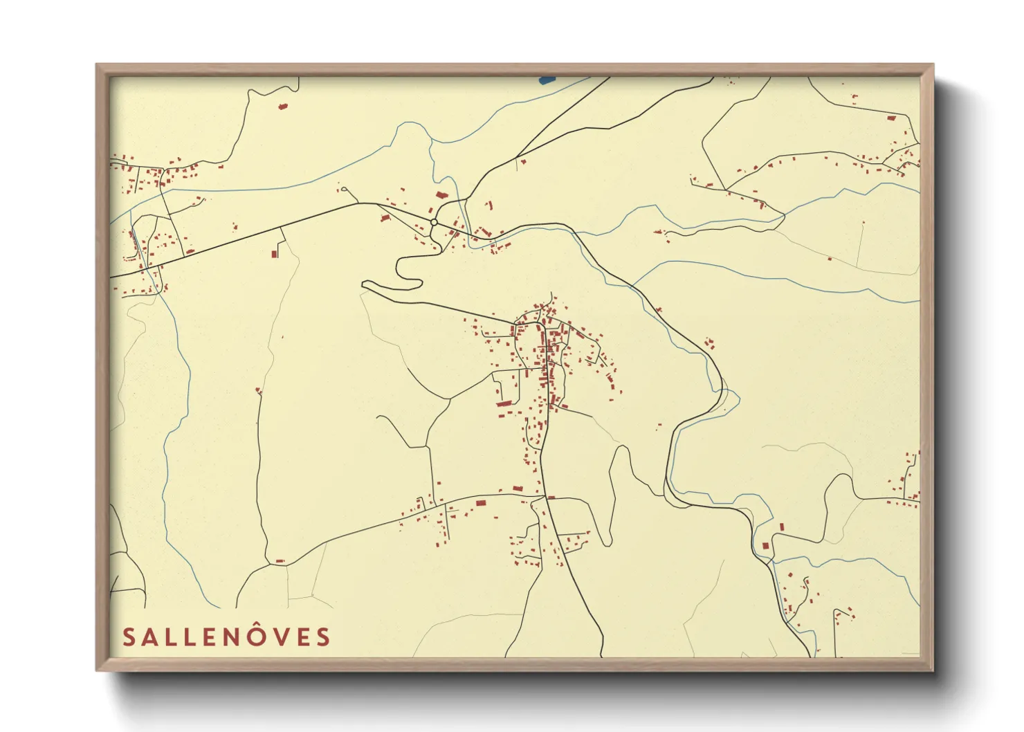 Une affiche de carte sur Sallenôves