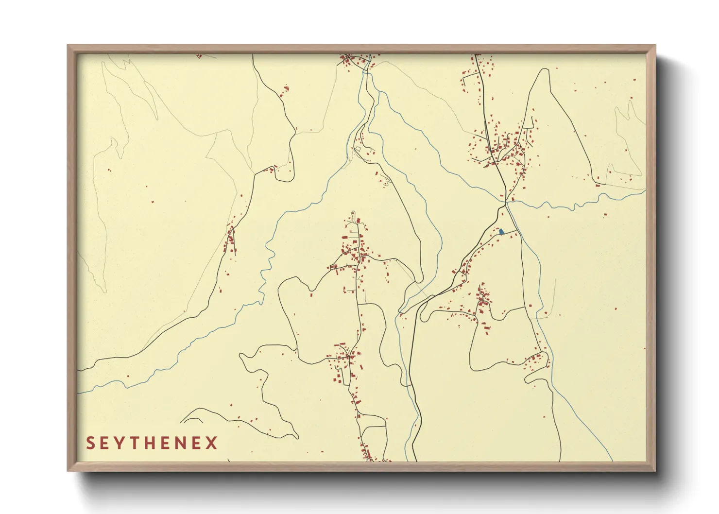 Une affiche de carte sur Seythenex