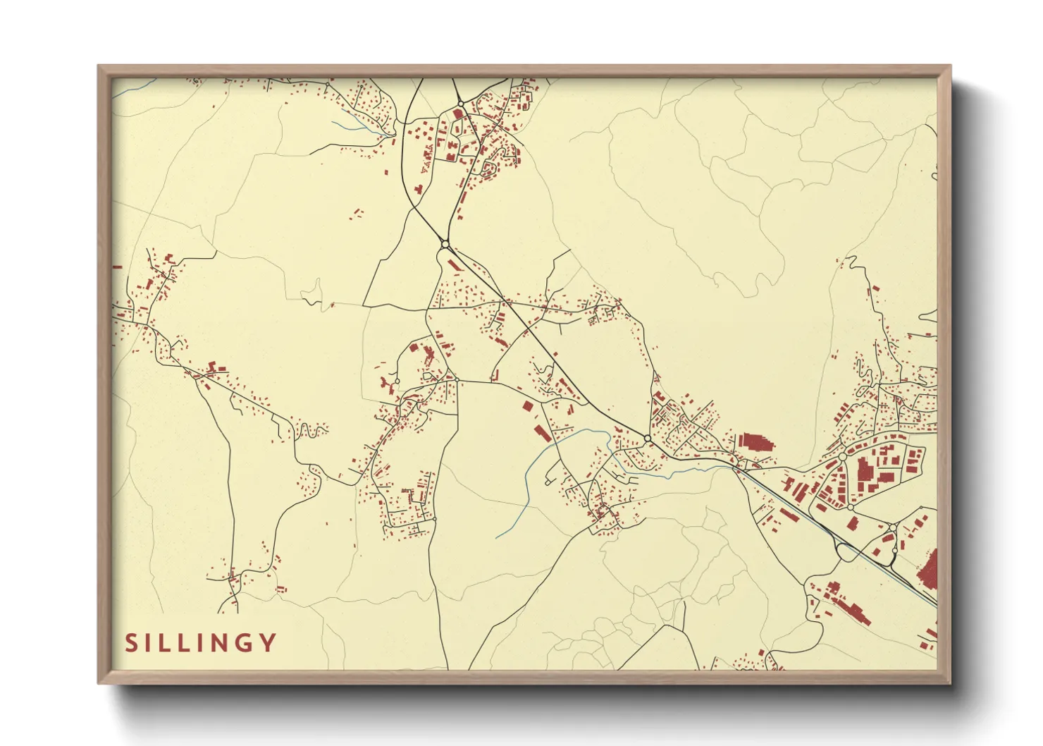 Une affiche de carte sur Sillingy