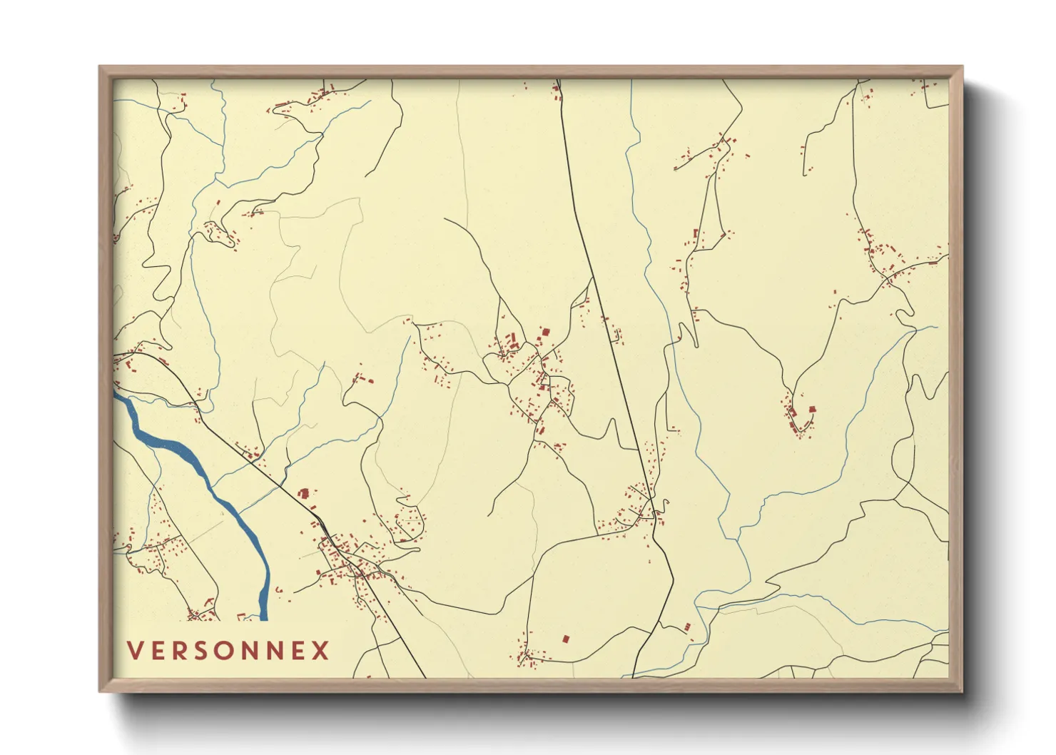Une affiche de carte sur Versonnex