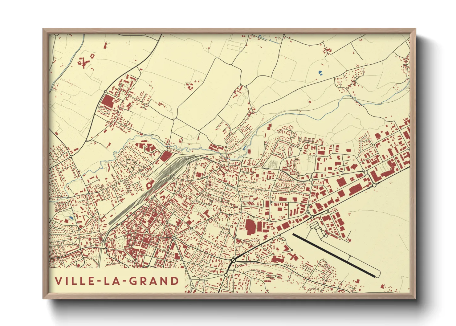Une affiche de carte sur Ville-la-Grand