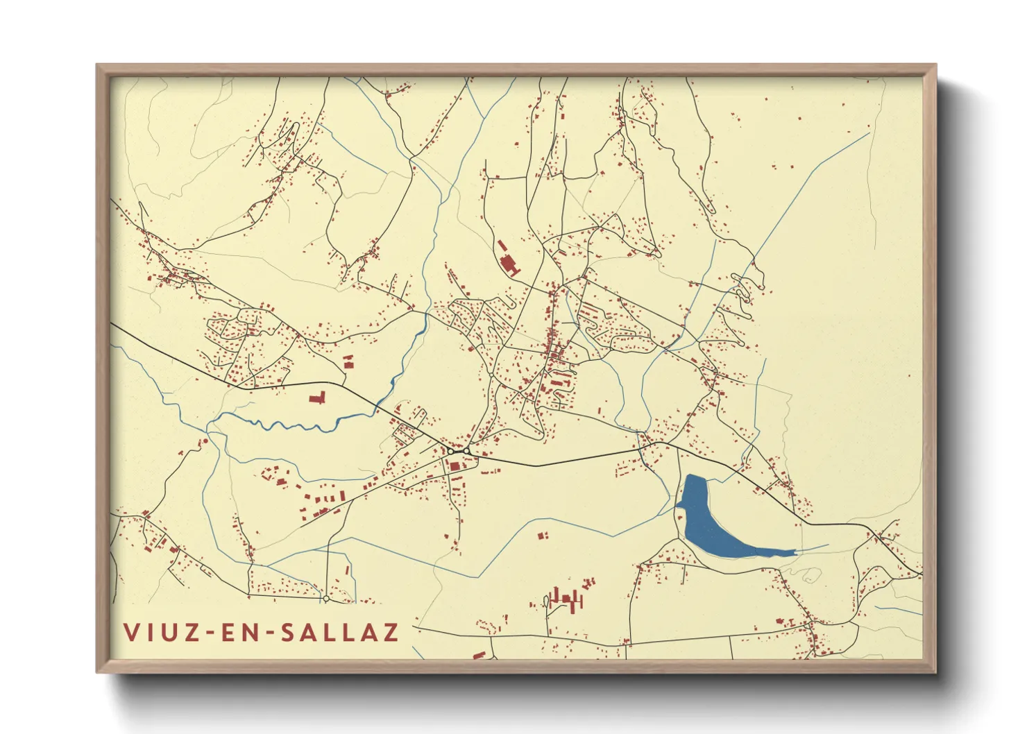 Une affiche de carte sur Viuz-en-Sallaz