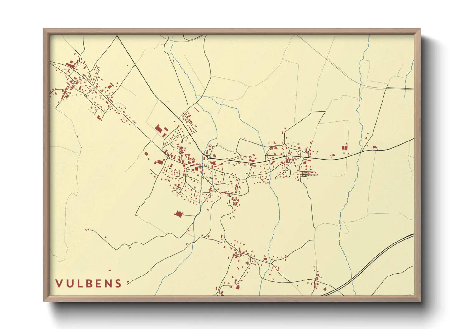 Une affiche de carte sur Vulbens