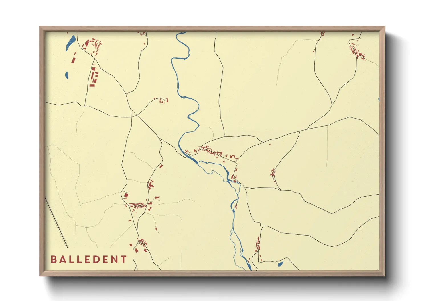 Une affiche de carte sur Balledent
