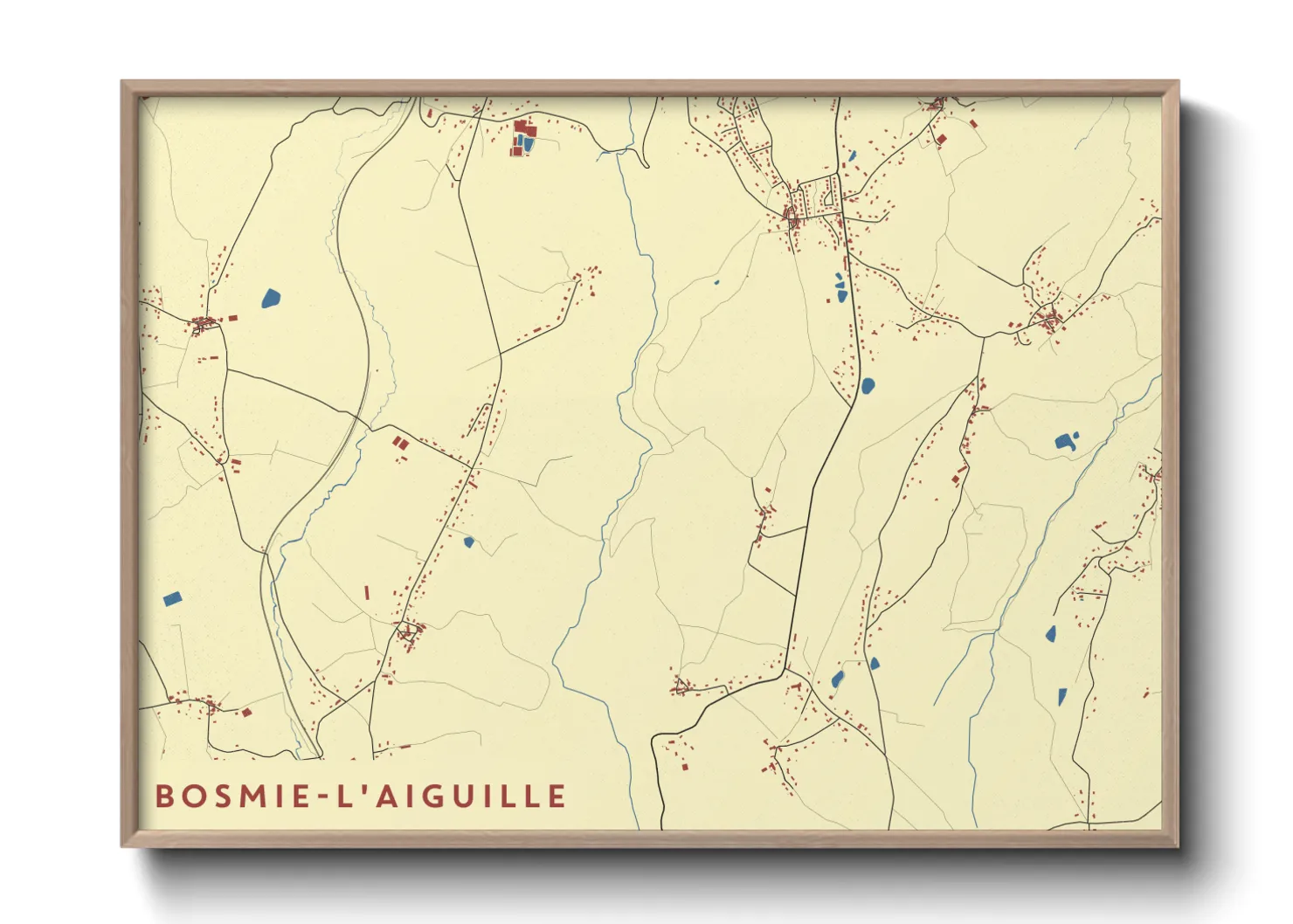 Une affiche de carte sur Bosmie-l'Aiguille