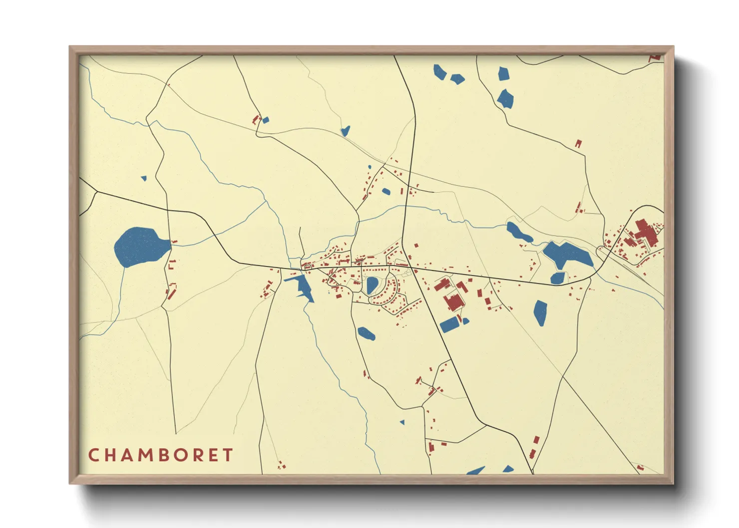 Une affiche de carte sur Chamboret