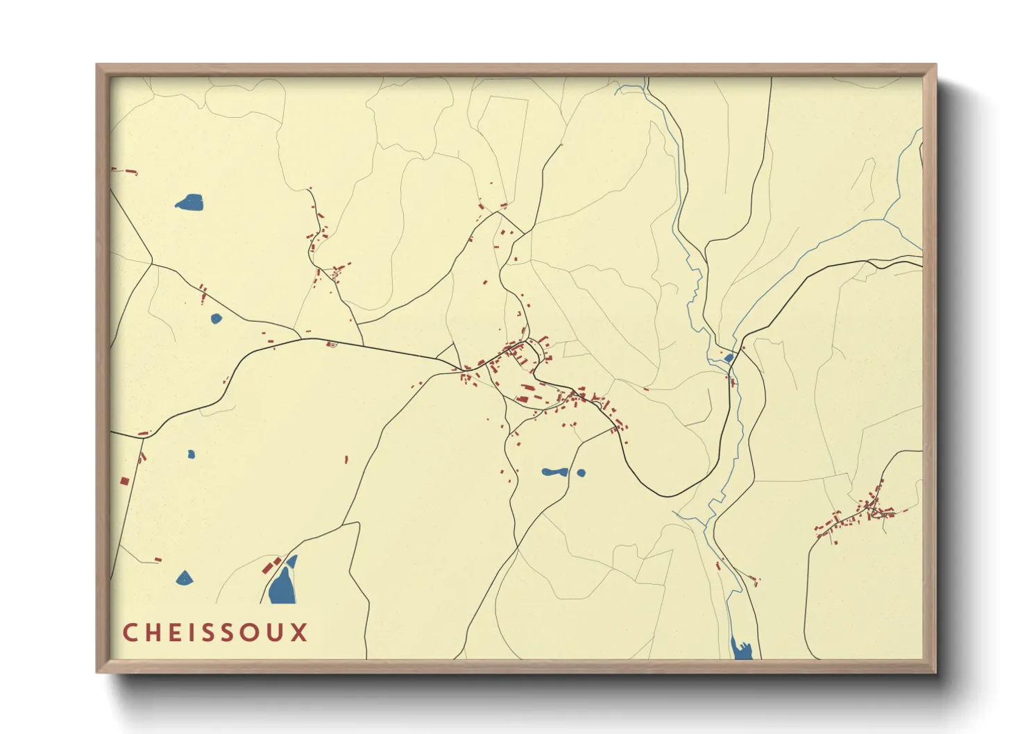Une affiche de carte sur Cheissoux