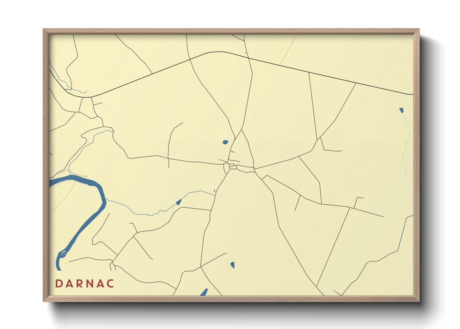 Une affiche de carte sur Darnac