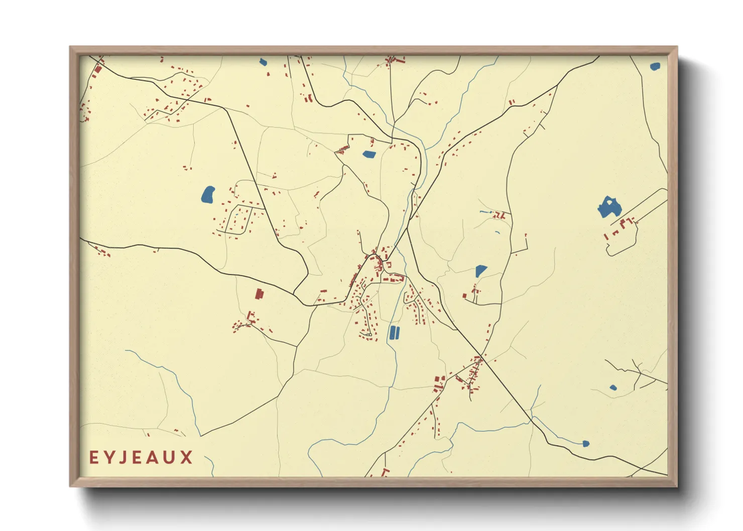 Une affiche de carte sur Eyjeaux