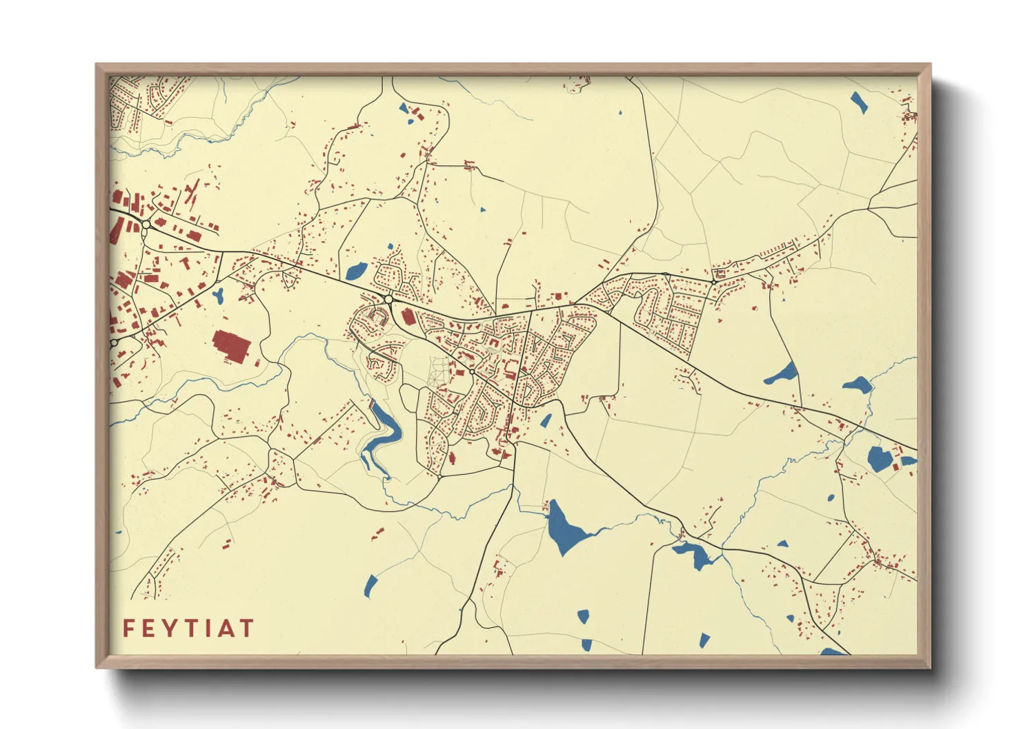 Une affiche de carte sur Feytiat