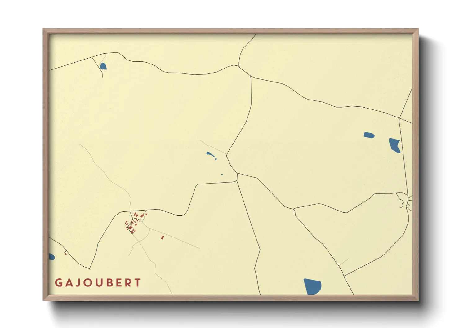 Une affiche de carte sur Gajoubert