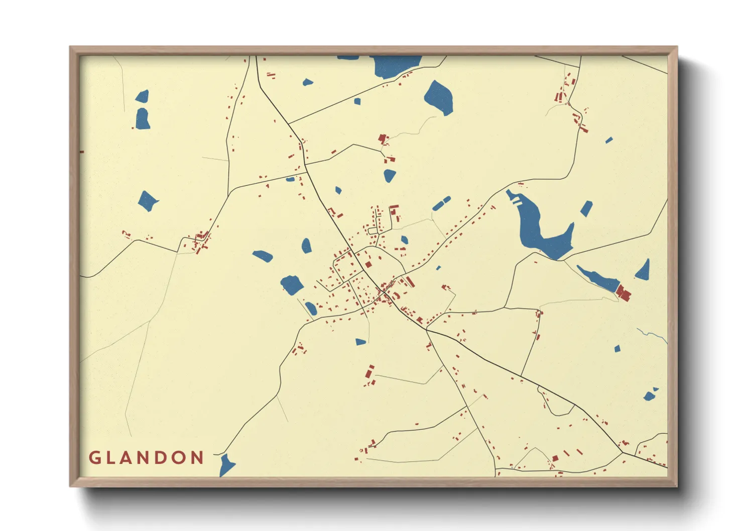 Une affiche de carte sur Glandon