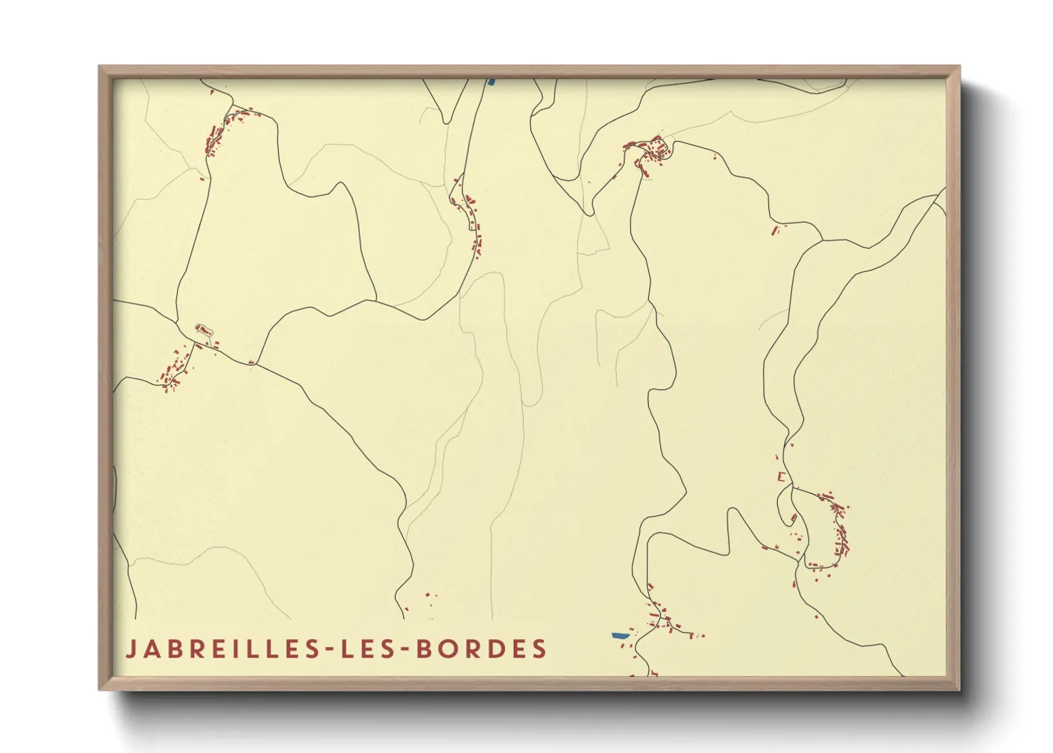 Une affiche de carte sur Jabreilles-les-Bordes