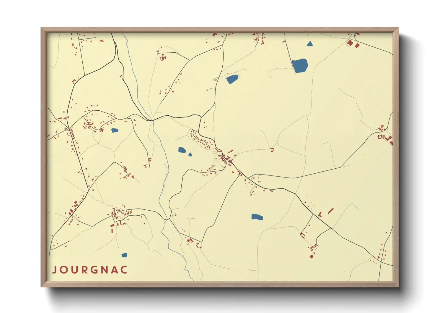 Une affiche de carte sur Jourgnac
