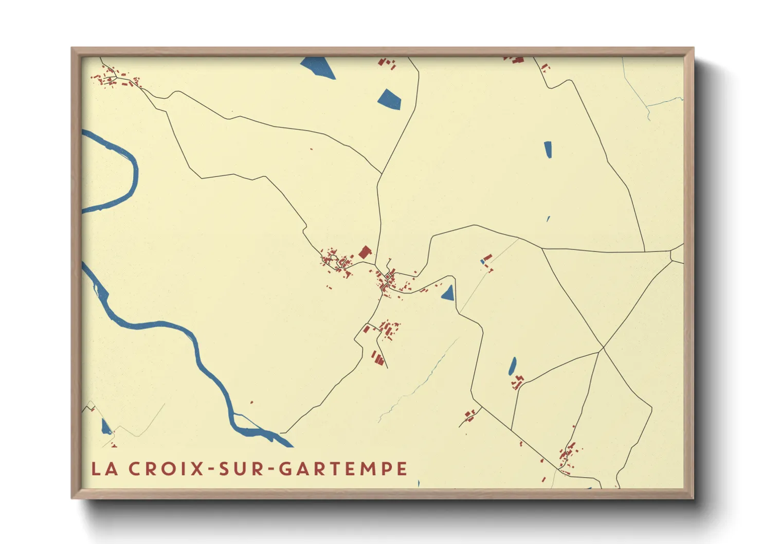 Une affiche de carte sur La Croix-sur-Gartempe