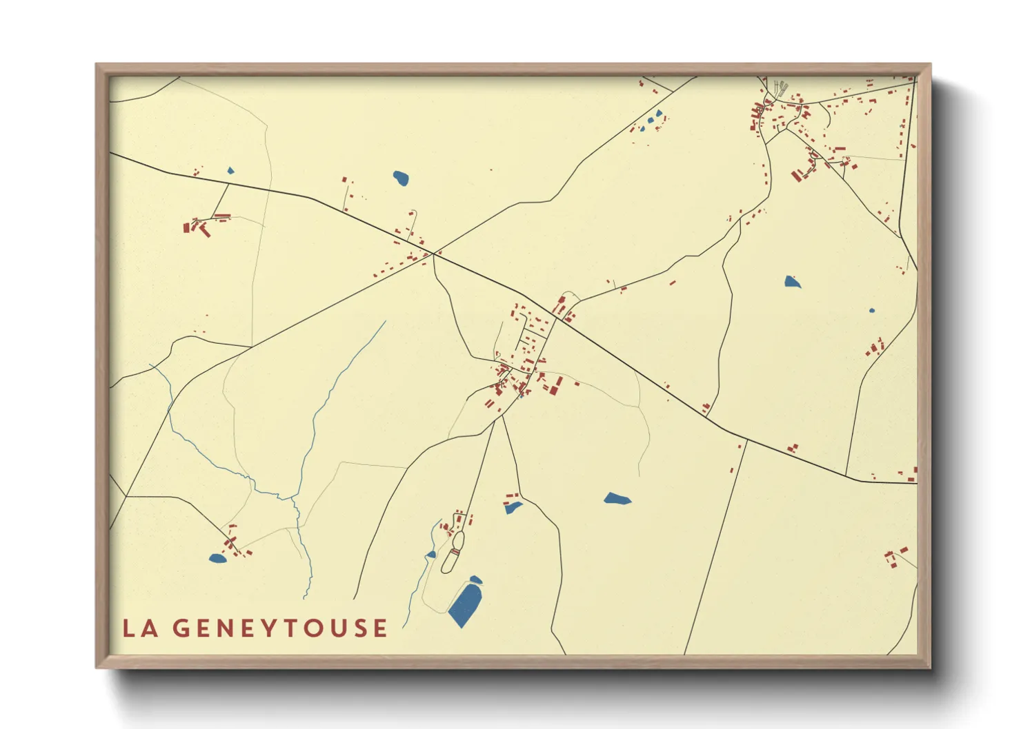 Une affiche de carte sur La Geneytouse