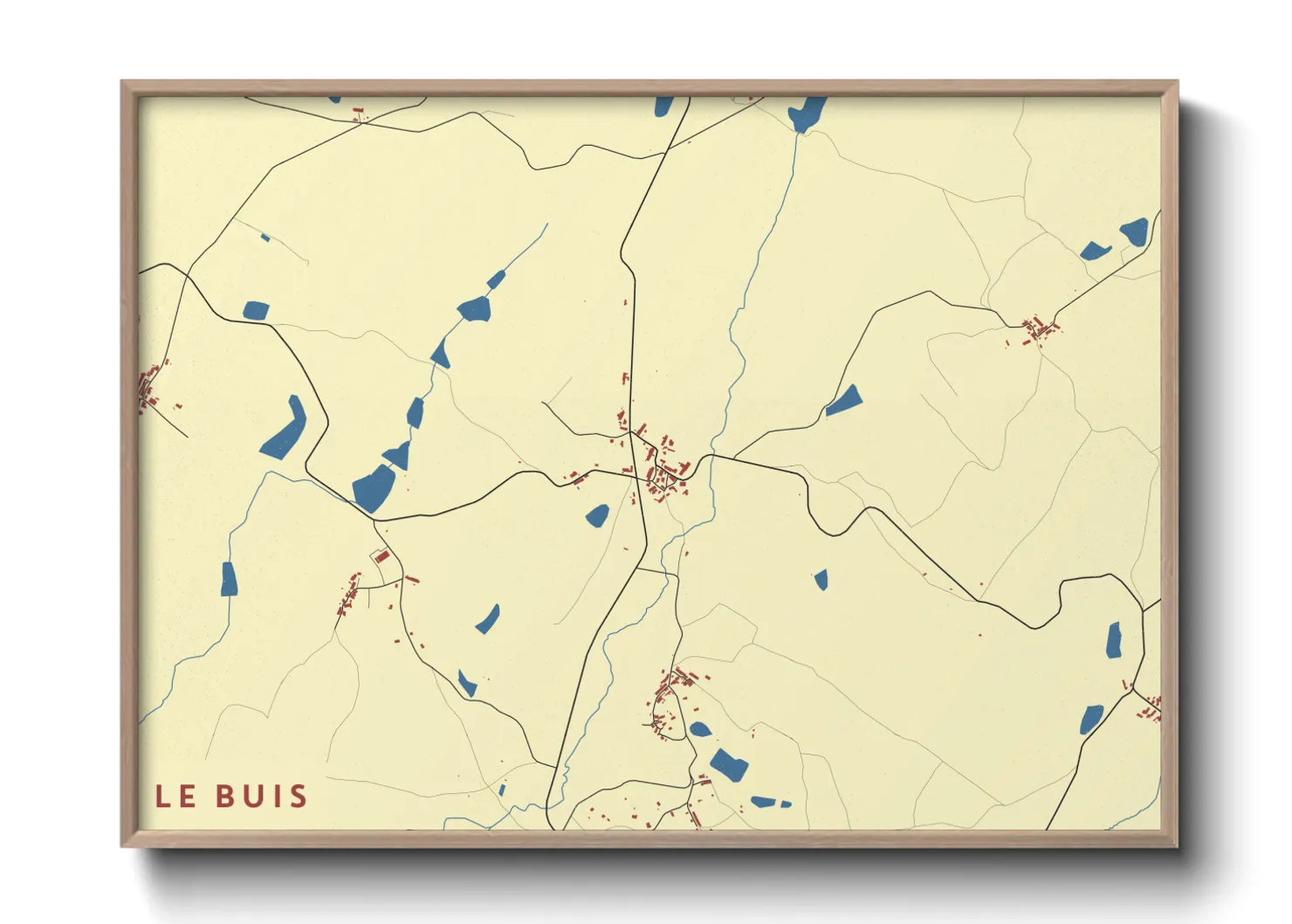 Une affiche de carte sur Le Buis