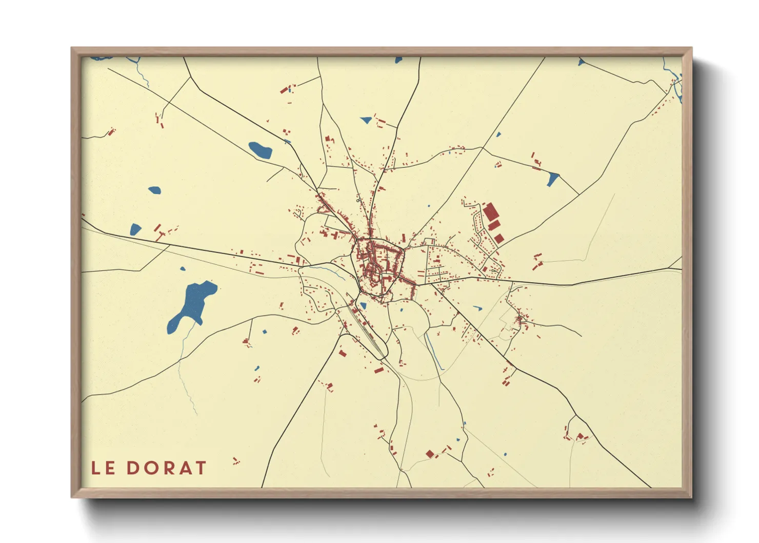 Une affiche de carte sur Le Dorat
