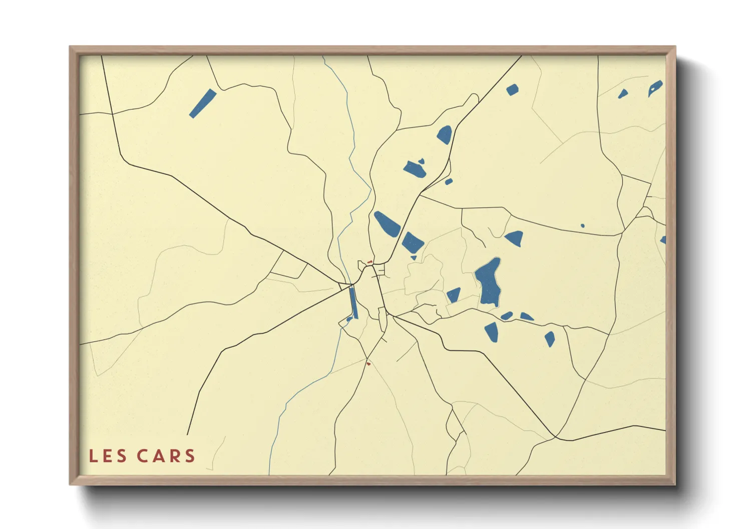 Une affiche de carte sur Les Cars