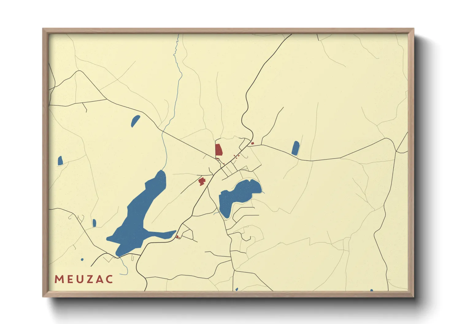 Une affiche de carte sur Meuzac