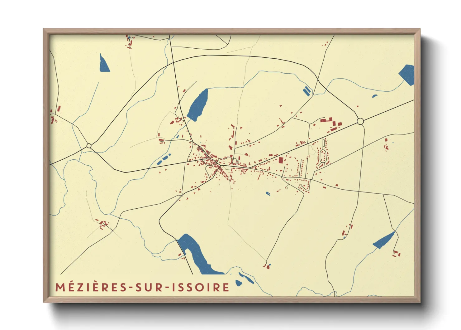 Une affiche de carte sur Mézières-sur-Issoire