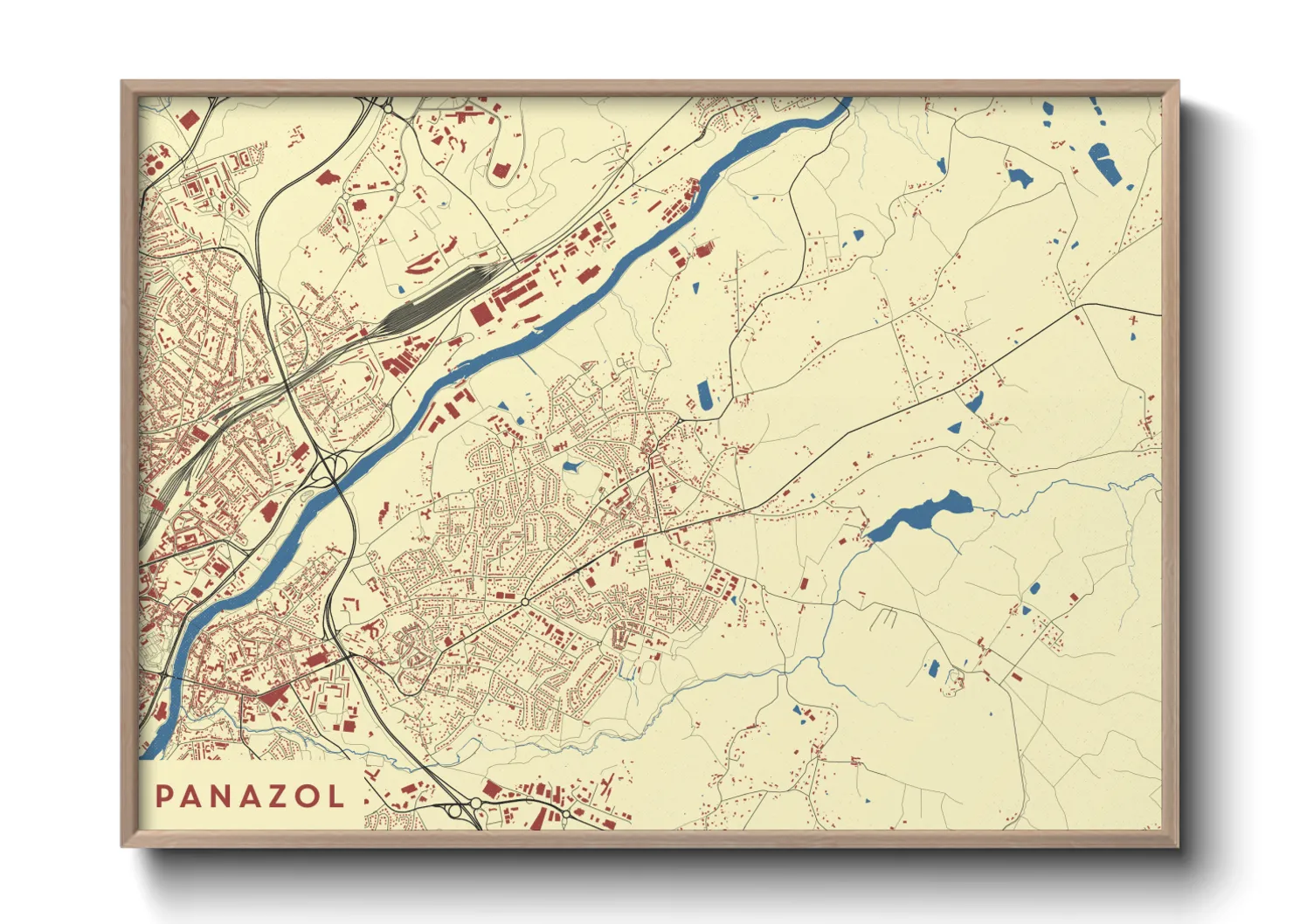 Une affiche de carte sur Panazol