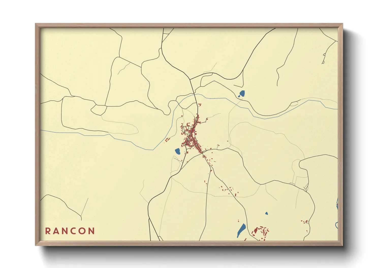 Une affiche de carte sur Rancon