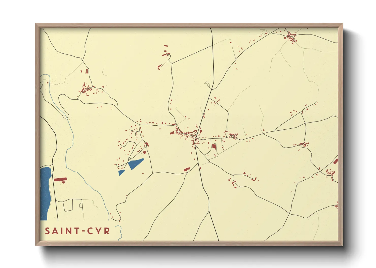 Une affiche de carte sur Saint-Cyr