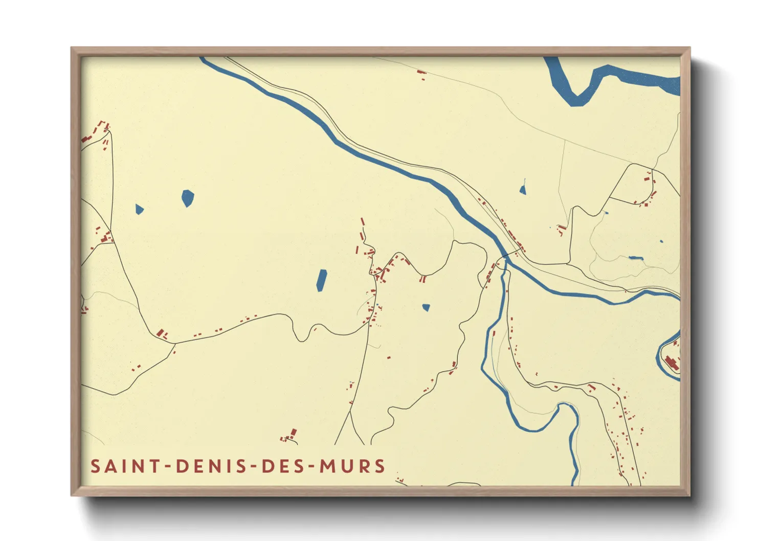 Une affiche de carte sur Saint-Denis-des-Murs