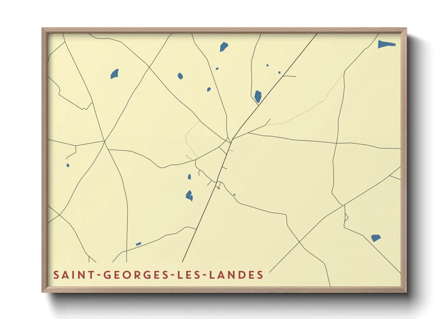 Une affiche de carte sur Saint-Georges-les-Landes