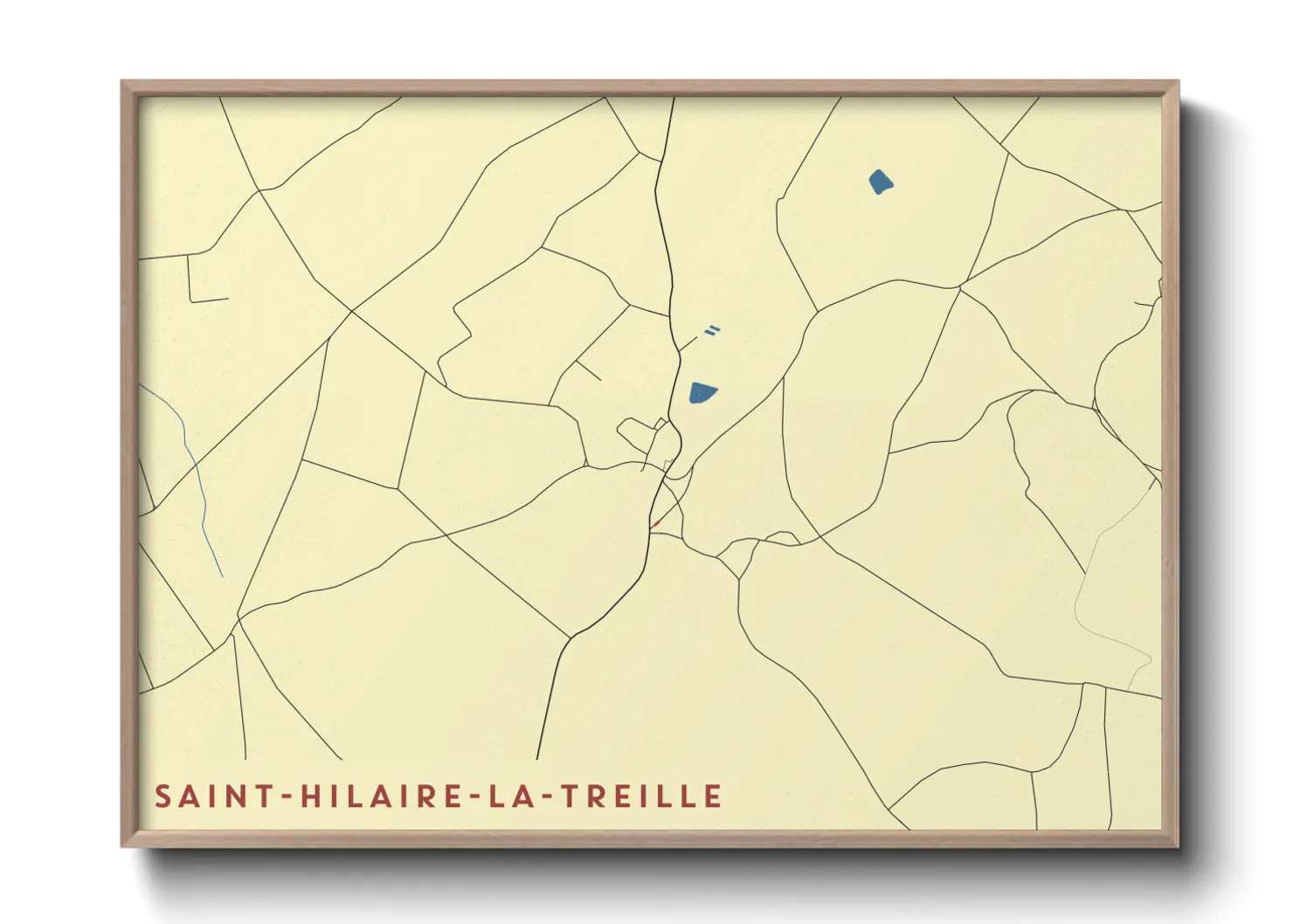 Une affiche de carte sur Saint-Hilaire-la-Treille