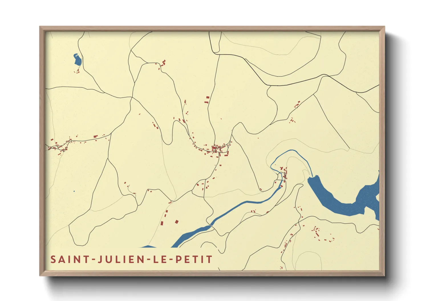 Une affiche de carte sur Saint-Julien-le-Petit