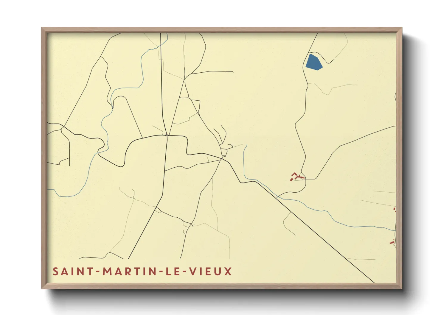 Une affiche de carte sur Saint-Martin-le-Vieux