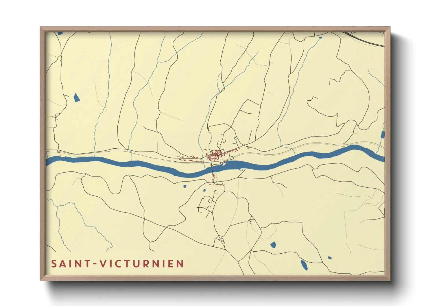 Une affiche de carte sur Saint-Victurnien