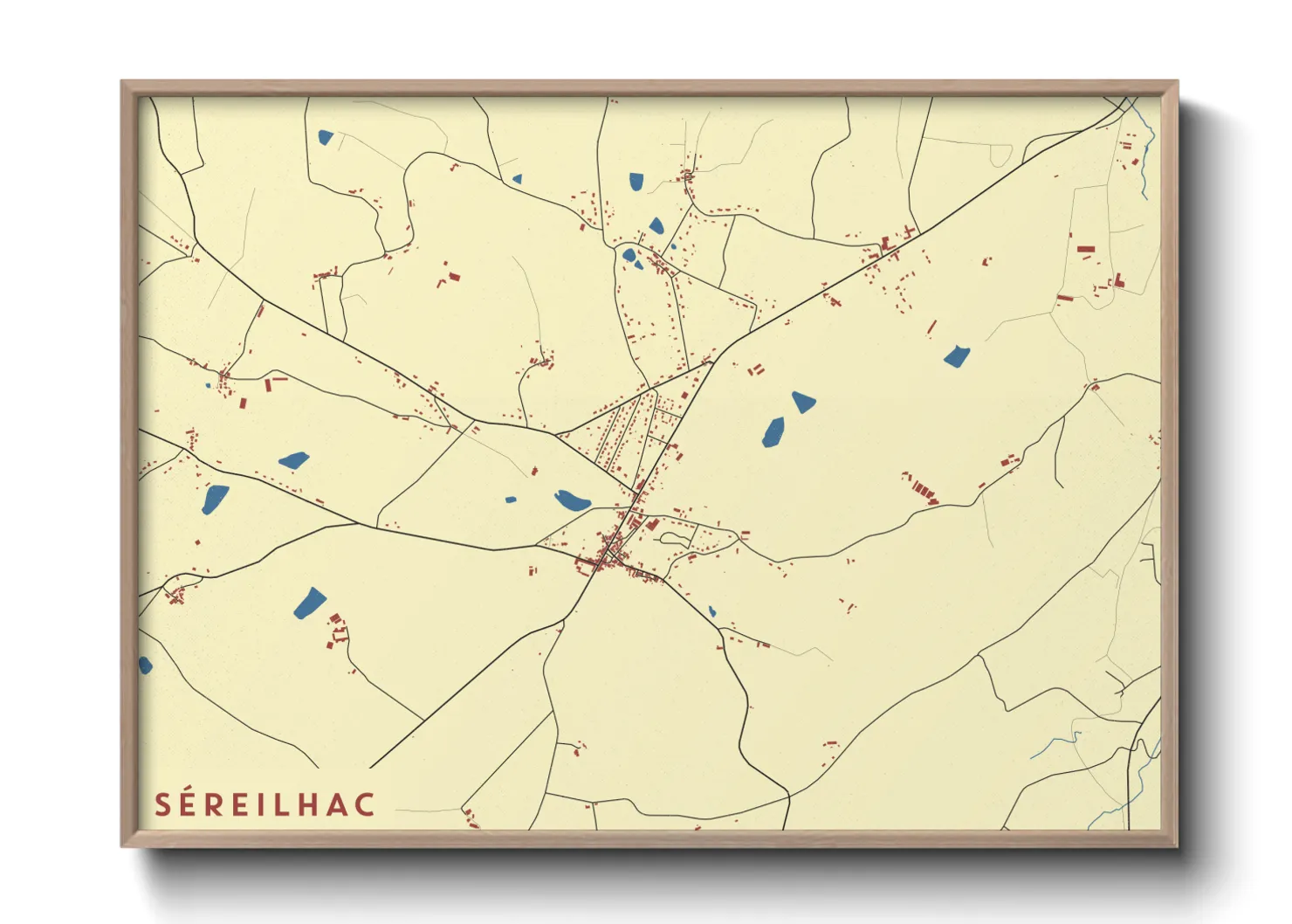 Une affiche de carte sur Séreilhac