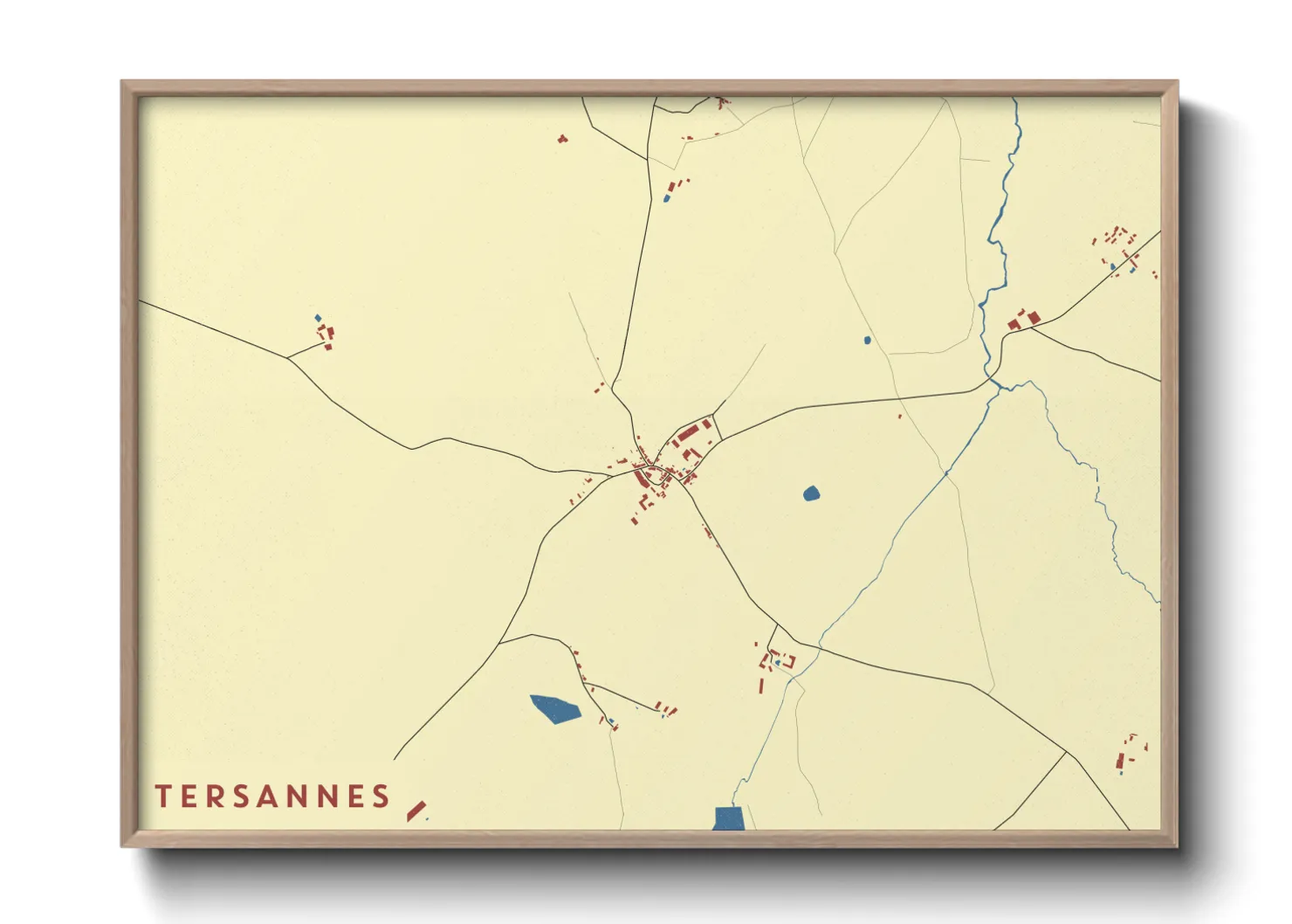 Une affiche de carte sur Tersannes